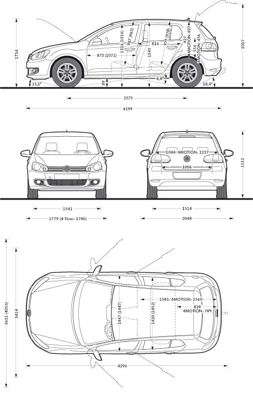 Vw Golf Dimensions